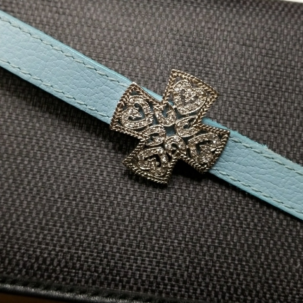 Silver 925 Pendant with  Leather  Strap bracelet